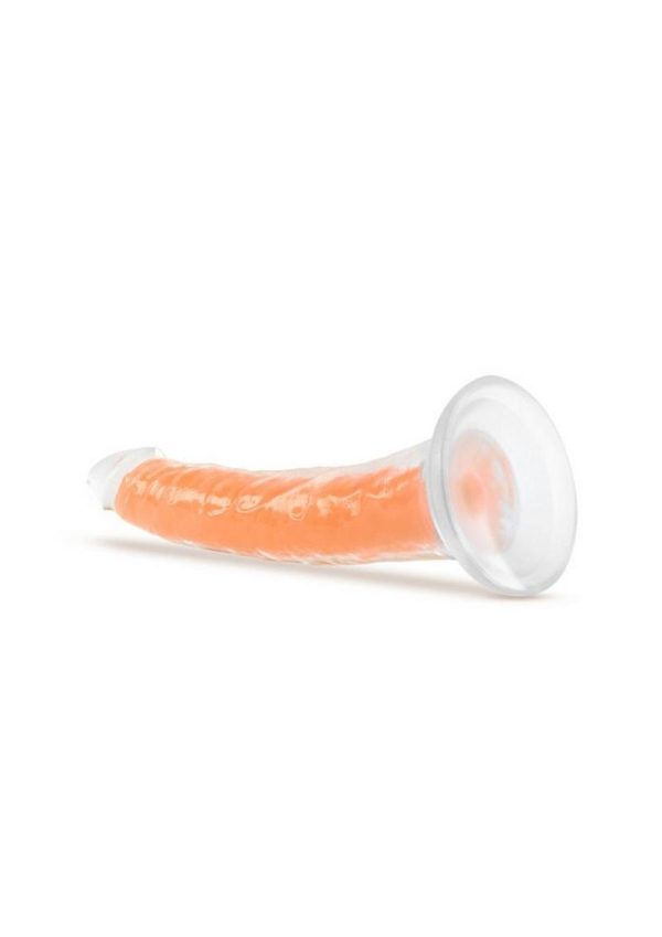 Neo Elite Glow in the Dark Dildo 7.5in - Orange