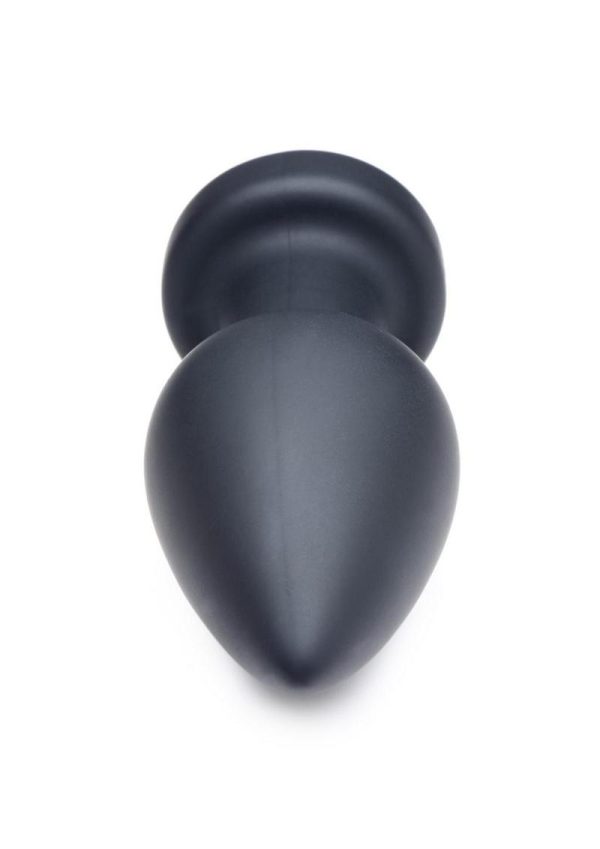 Booty Sparks Silicone Vibrating LED Plug - Large - Black