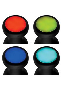 Booty Sparks Silicone Vibrating LED Plug - Small - Black