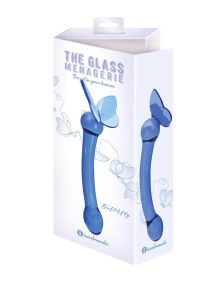 Glass Menagerie Butterfly G-Spot Dildo - Dark Blue