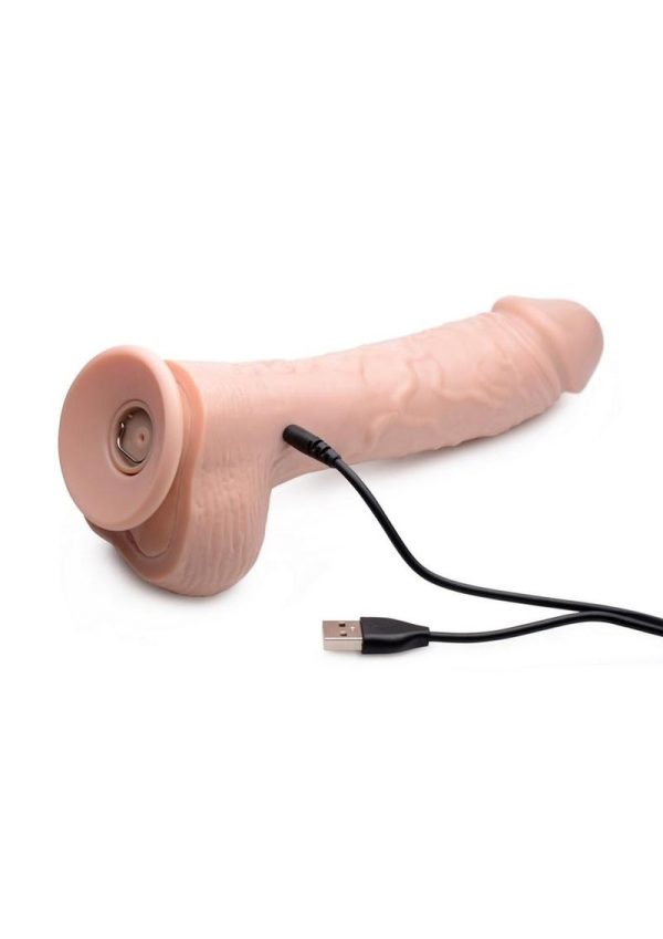 Loadz Vibrating Squirting Dildo with Remote Control 8.5in - Vanilla