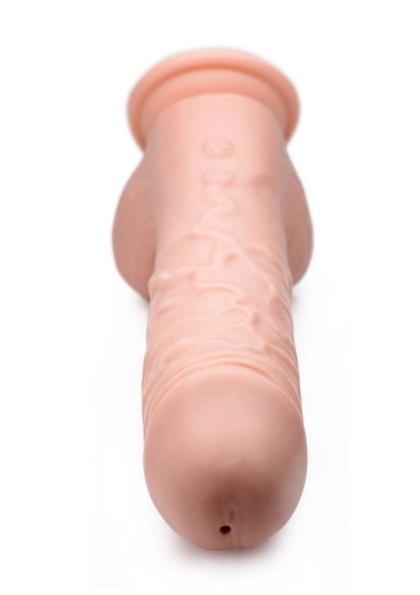 Loadz Vibrating Squirting Dildo with Remote Control 8.5in - Vanilla