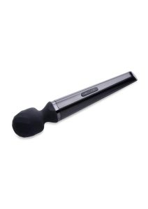 Wand Essentials Diamond Head Rechargeable Silicone Wand Massager - Black