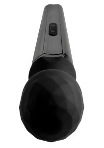 Wand Essentials Diamond Head Rechargeable Silicone Wand Massager - Black