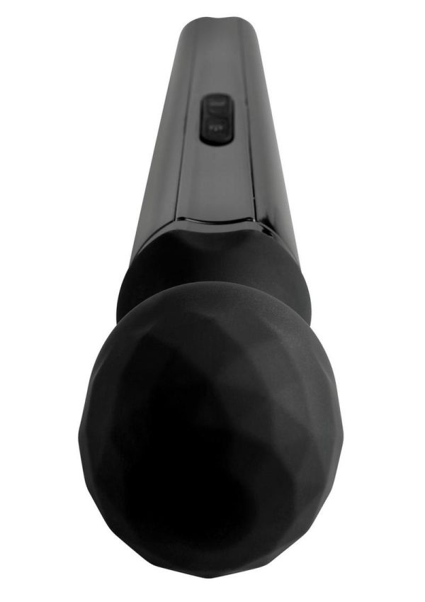 Wand Essentials Diamond Head Rechargeable Silicone Wand Massager - Black