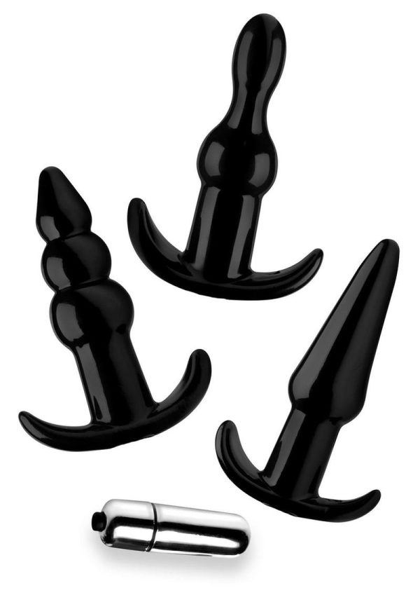 Frisky Thrill Trio Anal Plug Set - Black