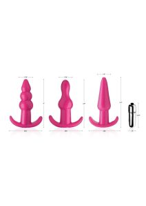 Frisky Thrill Trio Anal Plug Set - Pink