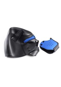 Master Series Neoprene Puppy Hood - Black and Blue