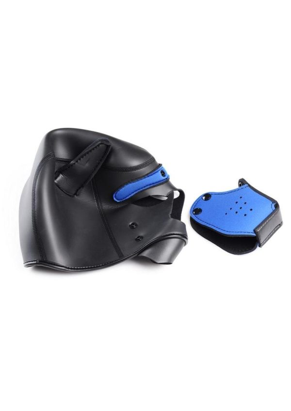 Master Series Neoprene Puppy Hood - Black and Blue