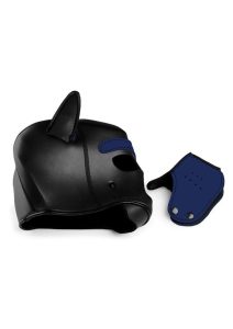 Master Series Neoprene Puppy Hood - Black and Blue