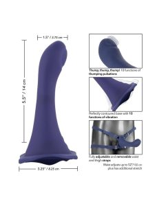 Her Royal Harness ME2 Thumper Strap-On with Silicone Rechargeable Dildo - Blue