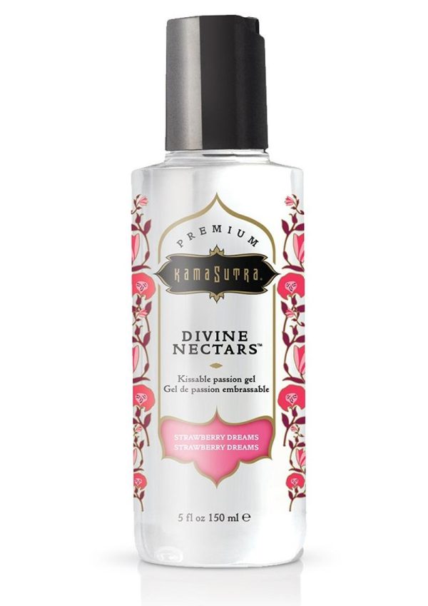Kama Sutra Divine Nectars Water Based Flavored Body Glide Lubricant 5oz - Strawberry Dreams