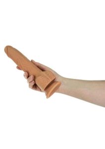 Naked Addiction Silicone Rechargeable Thrusting Dildo with Remote Control 9in - Caramel