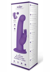 The Rabbit Company The G-Spot Rotating Rabbit Peg Rechargeable Silicone Rabbit Vibrator - Purple