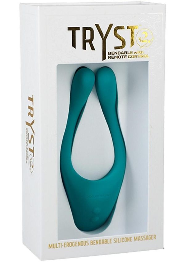 Tryst V2 Bendable Silicone Massager with Remote Control - Teal