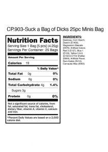 Candyprints Suck A Bag Of Dicks Assorted Flavors (25 packs per bag)
