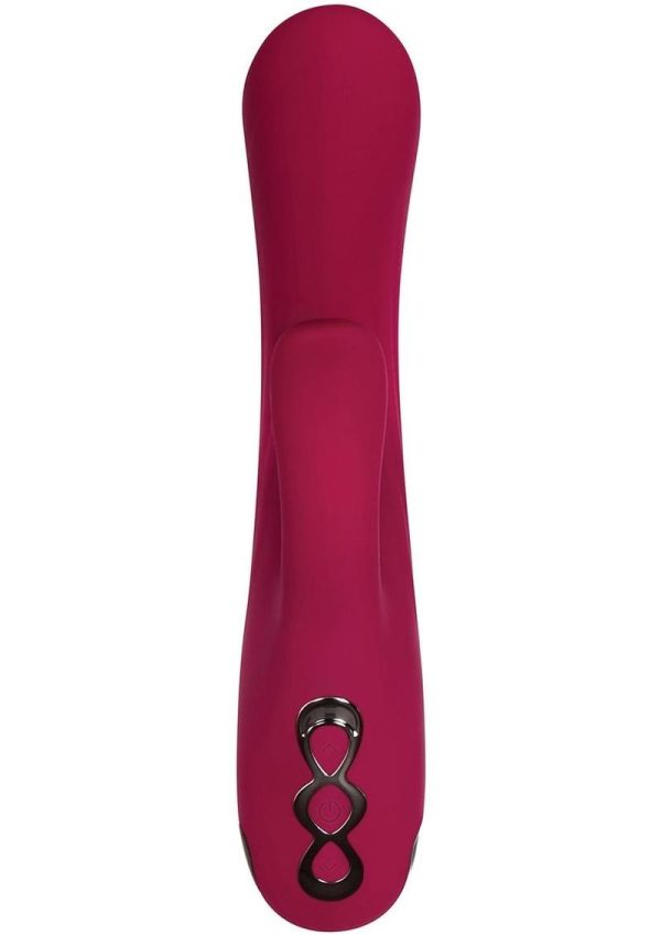 Red Dream Rechargeable Silicone Vibrator - Burgundy