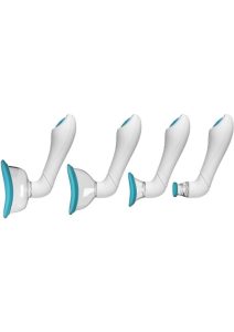 Bloom Intimate Body Pump Silicone Vibrating Rechargeable Body Pump - Sky Blue/White