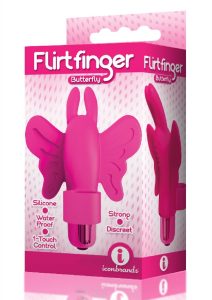 The 9`s - Flirt finger Silicone Butterfly Finger Vibrator - Pink