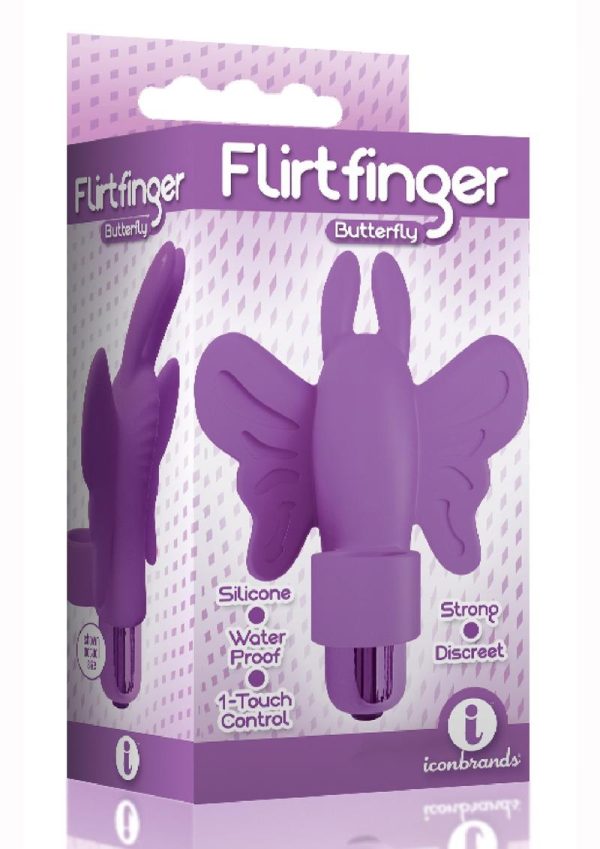 The 9`s - Flirt finger Silicone Butterfly Finger Vibrator - Purple