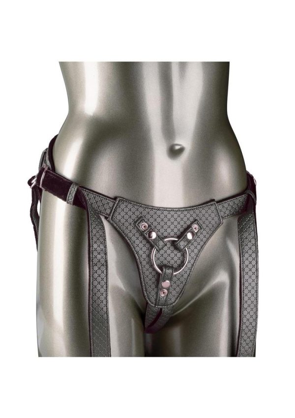 Her Royal Harness The Regal Queen Adjustable Harness - Pewter