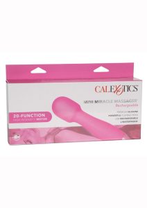 Mini Miracle Silicone Rechargeable Wand Massager - Pink