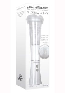 Zero Tolerance Sucking Good Rechargeable Vibrating Masturbator - Vanilla