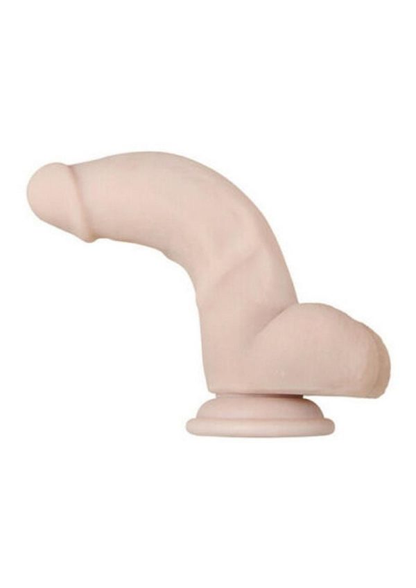 Real Supple Poseable Dildo with Balls 7in - Vanilla
