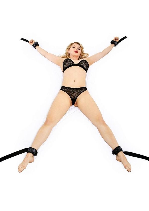 WhipSmart Diamond Bed Ties Bedroom Restraint - Black