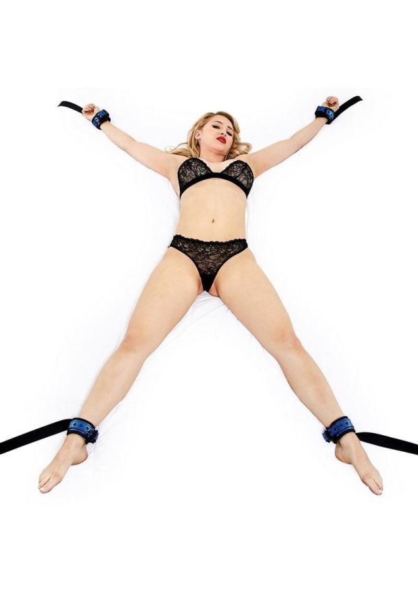 WhipSmart Diamond Bed Ties Bedroom Restraint- Blue