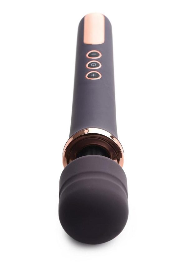 Wand Essentials Scepter 50X Silicone Vibrating Wand Massager - Black