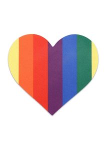 Peekaboo Pride Glitter Rainbows and Hearts Pasties - Rainbow