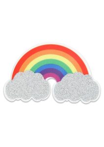Peekaboo Pride Glitter Rainbows and Hearts Pasties - Rainbow