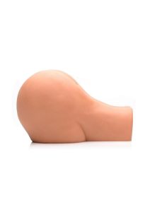 Mistress Tia Vibrating BioSkin Doggie Style Stroker - Pussy and Ass - Caramel