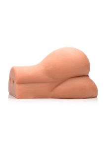 Mistress Alexis Vibrating BioSkin Sidesaddle Stroker - Pussy and Ass - Caramel