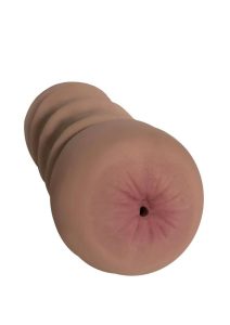 Mistress Sophia and Sabrina BioSkin Vibrating Double Stroker BFF`s - Pussy and Ass - Caramel