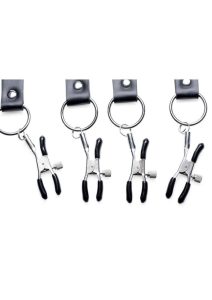 Master Series Spread Labia Spreader - Straps XLarge - Black