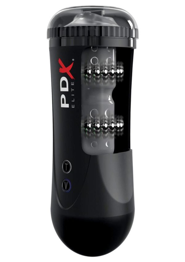 PDX Elite Moto Stroker Masturbator - Mouth - Black
