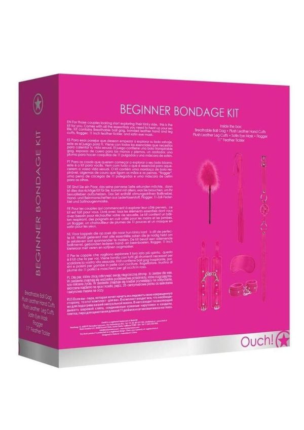 Ouch! Kits Beginners Bondage Kit 6pc - Pink