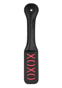Ouch! Leather Paddle XOXO - Black