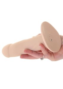 Pegasus Realistic Silicone Rechargeable Dildo and Adjustable Harness Set with Remote Control 8in - Vanilla