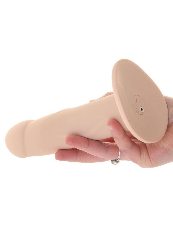 Pegasus Realistic Silicone Rechargeable Dildo and Adjustable Harness Set with Remote Control 8in - Vanilla