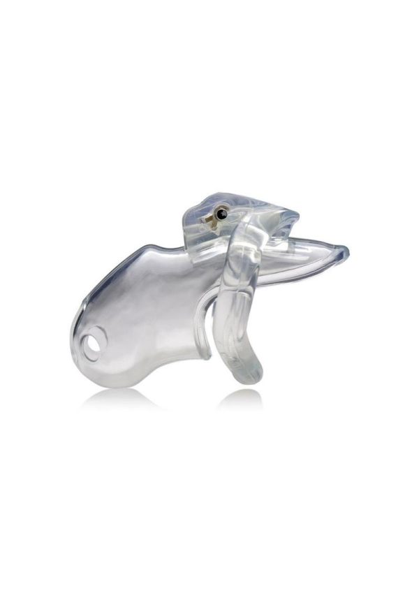 Master Series Clear Captor Chastity Cage with Keys - Small - Clear