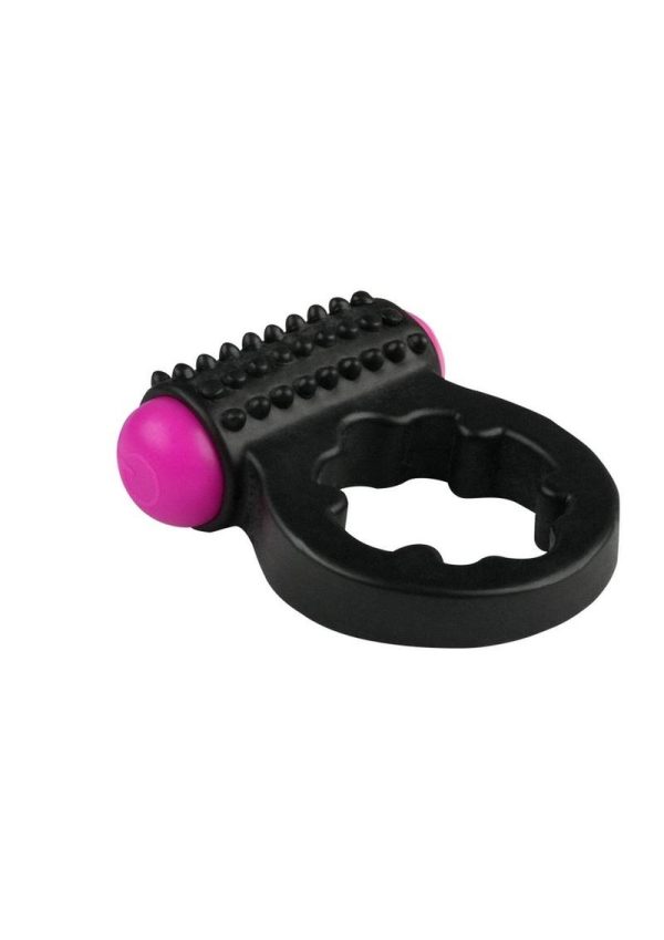 Rock Candy Sugar Buzz Vibrating Cock Ring - Black