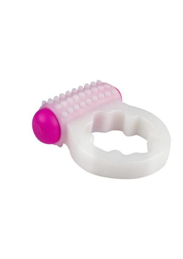 Rock Candy Sugar Buzz Vibrating Cock Ring - White