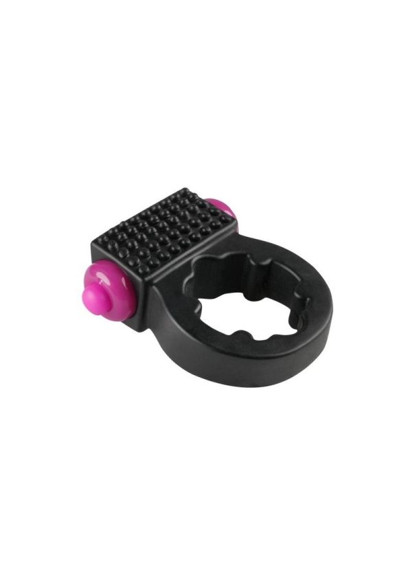 Rock Candy Sugar Grinder Vibrating Cock Ring - Black