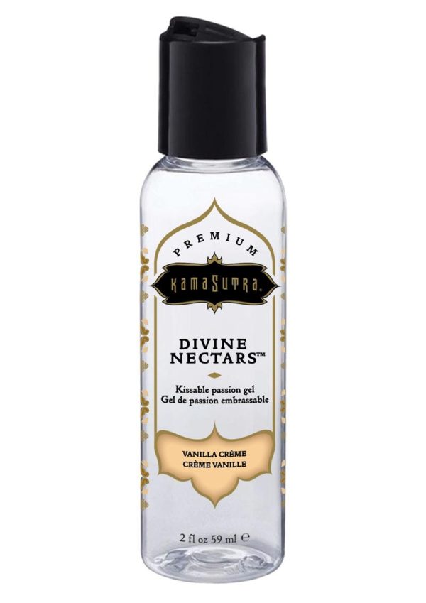 Kama Sutra Divine Nectars Water Based Flavored Body Glide Lubricant 2oz - Vanilla Crème