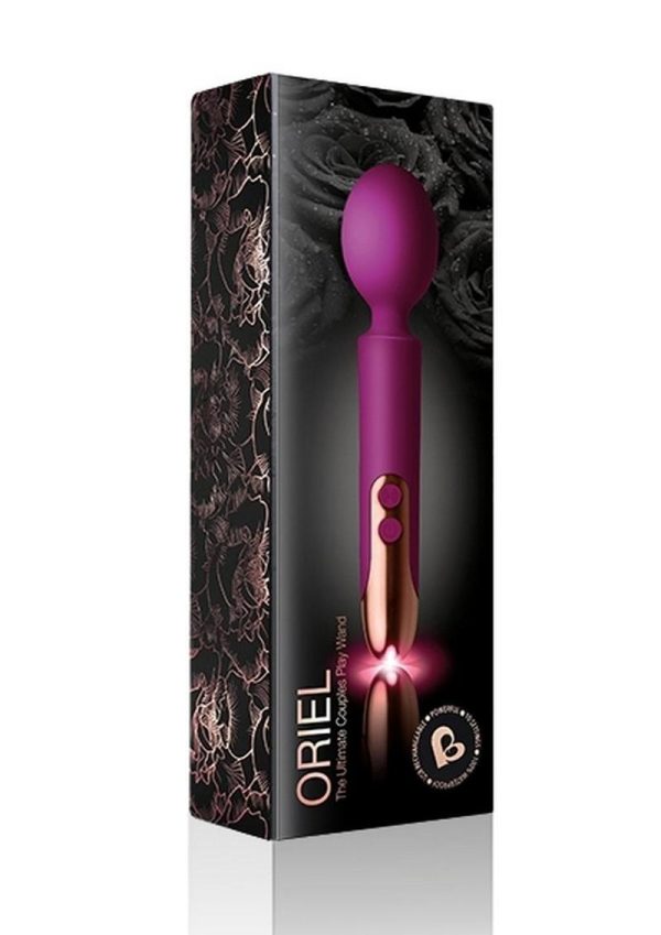Oriel Silicone Rechargeable Wand Massager - Fuchsia