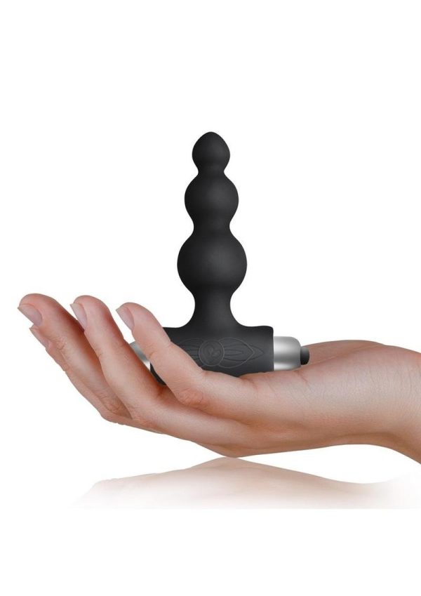 Petite Sensations Bubbles Silicone Vibrating Anal Plug - Black