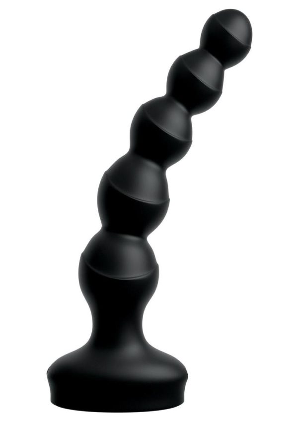 3Some Wall Banger Silicone Rechargeable Anal Beads with Remote Control - Black
